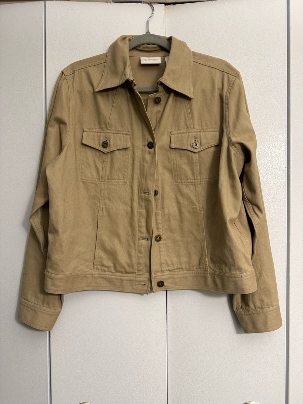 Liz Claiborne Khaki Button Up Jacket Size Large
